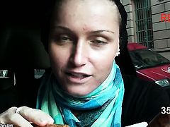 Blonde Kathia Nobili gets down all by herself