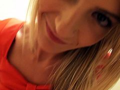 Blonde temptress Amanda Tata is the most beautiful girl I've ever seen in a long time! This cum-addicted nympho wants to get really wild with her boyfriend's dick. She takes it in her mouth and sucks it greedily like a real pro.
