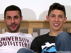 Danny Montero and Jack Masters deliver a passionate and intimate scene together. Danny Montero sticks his big meat deep into his younger's partner tight booty!
