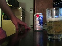 Cum in beer and drink it