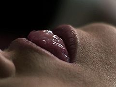 He puts his finger between her sensual lips and she sucks it with lust. The hot mom feels horny and she needs his love. Luckily he knows how to deal with sluts like her and goes between her thighs, pulls over her panties and licks her cunt. The milf has a superb, tight pussy that he's about to exploit