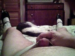 male in girl shoes with girl socks on jerking off part 1