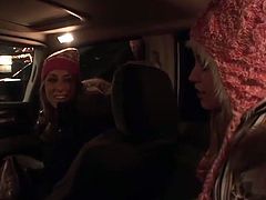 These three wild girls go for a cock search. The blonde is the most daring one. She's the one getting pounded, but one of the brunettes joins them too with a blowjob.