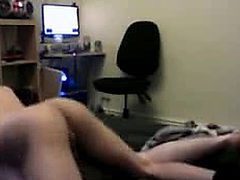 Twink strokes and fingers his boyfriend before fucking his tight ass like jack rabbit.