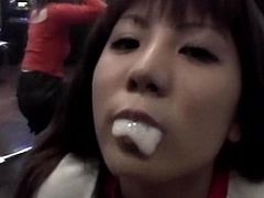 Kinky japanese teens are happy to have such loads splashing their needy mouths