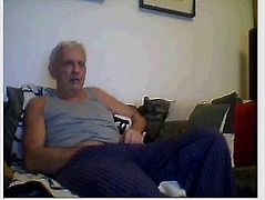 Grandpa masturbate his cock