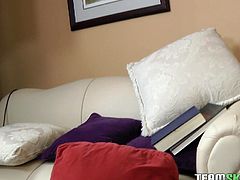 Naughty blonde whore with small tits is getting poked actively in a missionary fuck position. She then gets on top of solid rod jumping intensively.