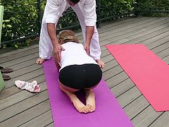 After yoga training they went in and he started to massaged her stunning body and it quickly turns into hardcore sex. All she wants is big cock.