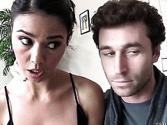 Dana Vespoli getting face stuffed by James Deens stiff sausage after butthole fucking