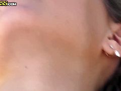 Blonde pornstar Katya gets her mouth stretched by meaty stiff sausage of horny bang buddy