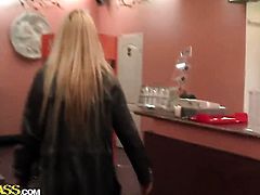 Blonde loves getting her mouth fucked by horny fellow