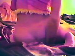 Retro Video With Horny Slut Masturbate In Nylon Stockings