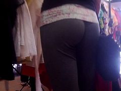 girl in grey tights nice ass 2