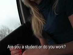 Teen hitchhiker blowjob and cock riding