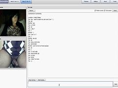 Chatroulette - cum on her nice Cleavage