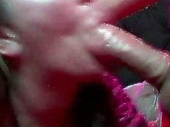 Exotic blonde wants to show her super blowjob skills! Watch her sobbing a big cock for a nice cumshot in her mouth and on her cute face!