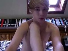 Blond Boy Jerks Off