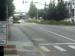 city bus goes by ford center