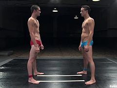 Check these gay lovers using their tough arms and legs to fight one another, but what they really want is to go really hardcore together!