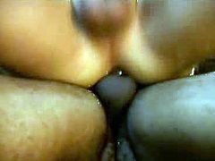 You will be seeing a horny latino dude getting his asshole banged by his black buddy like never before. He moans like a little slut and wants to eat cum like a little slut.
