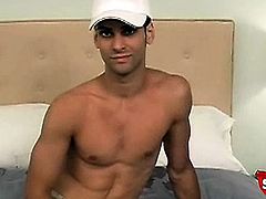 Cute straight boy does a casting couch video for Broke