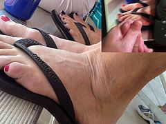 Wife's flip flops tribute