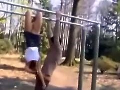 An acrobatic outdoor blowjob Part  2 - WITH SOUND