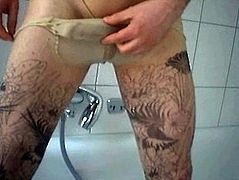 Pantyhose in shower