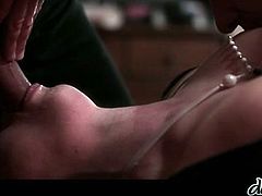 Hot blooded fuck starving light head harlot with sweet large Tatas posed leg spread in bed and employed tremendous fuck stick to make her dumpy vag feel good. Look at this harsh masturbation in Fame Digital sex clip!