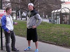 This straight taxi driver went to this dude to get paid for the drive. What he didn't know is that the dude was gay and loves to sucks and fucks like a twink slut.