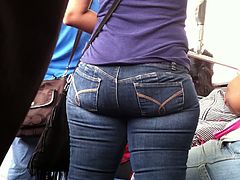 Candid Latina Booty on NYC Bus 1