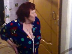 Russian grandmother dancing