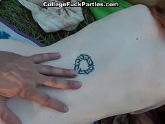 Attractive sexy whores at the picnic in company with males. Kinky sluts suck the dick and get their buttholes fucked. One of them get hammered with double penetration. Have look at this orgy in WTF Pass sex clip.
