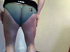 Green mesh cherries panties - part 1