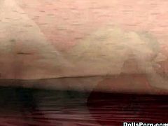 Horny brunette plays with her vagina and then gives a blowjob. She gets drilled by a hairy man, who fucks her on a double bed. Watch on WTF Pass xxx video.