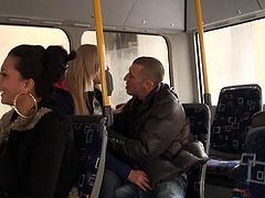 fucking a blonde right in the public bus