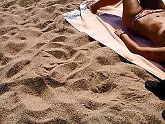 topless teens on barcelona beach