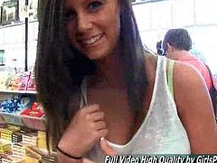 Public Shes A Gorgeous Brunette