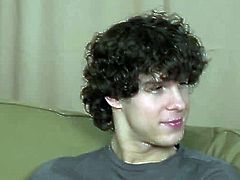 First time gay sex for hot curly lad. He was blindfolded on the couch while being sucked. He was sure that it was a chick but still he enjoys no matter what.