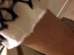 Cross dress see through short skirt