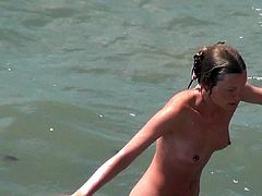 Enjoy beach view of nude girls filmed in secret by dirty voyeur