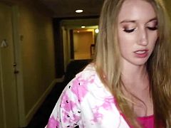 Riley Reynolds's mom asked her for rent money and she doesn't have a job, so she has to work for it. She swings by a rich guy who gives her some money for fucking her.