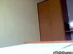 This spoiled Indian chick knows that she is driving her friend's husband crazy so she invites him to her place. Once he shows up she locks the door and goes straight for his cock.