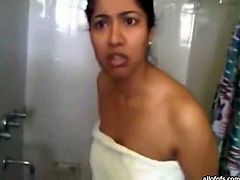 This slutty bitch is so horny during her period that decides to fuck. She gets her bloody cunt drilled hard and the sucks red dick. Have a look at this whore in Indian Porn sex video.