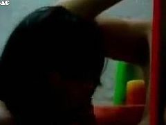 Attractive dark haired babe with nice curve sucks the cock to her dude while he is taking shit in the toilet. Have a look at this bitch in The Indian Porn sex clip.