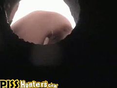 Peeping fetish guys loves the idea of installing hidden camera on a cesspool. Mission success as they caught multiple twats pissing on the hole into their cam.