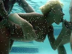 Filming  Underwater 3some!