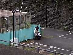 Japanese pair Caught onto webcam While screwing Outdoors.