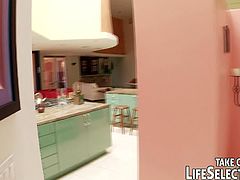 Life Selector brings you a hell of a free porn video where you can see how a kinky brunette belle strips and provokes while assuming very interesting poses.