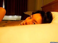Dark haired Korean whore with tiny titties pleased her guy with awesome deep throat. Then that staff penis satisfied her hairy kitty completely. Just enjoy that steamy Asian fuck in All Of Gfs porn clip!